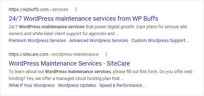 Word Press Maintenance Services